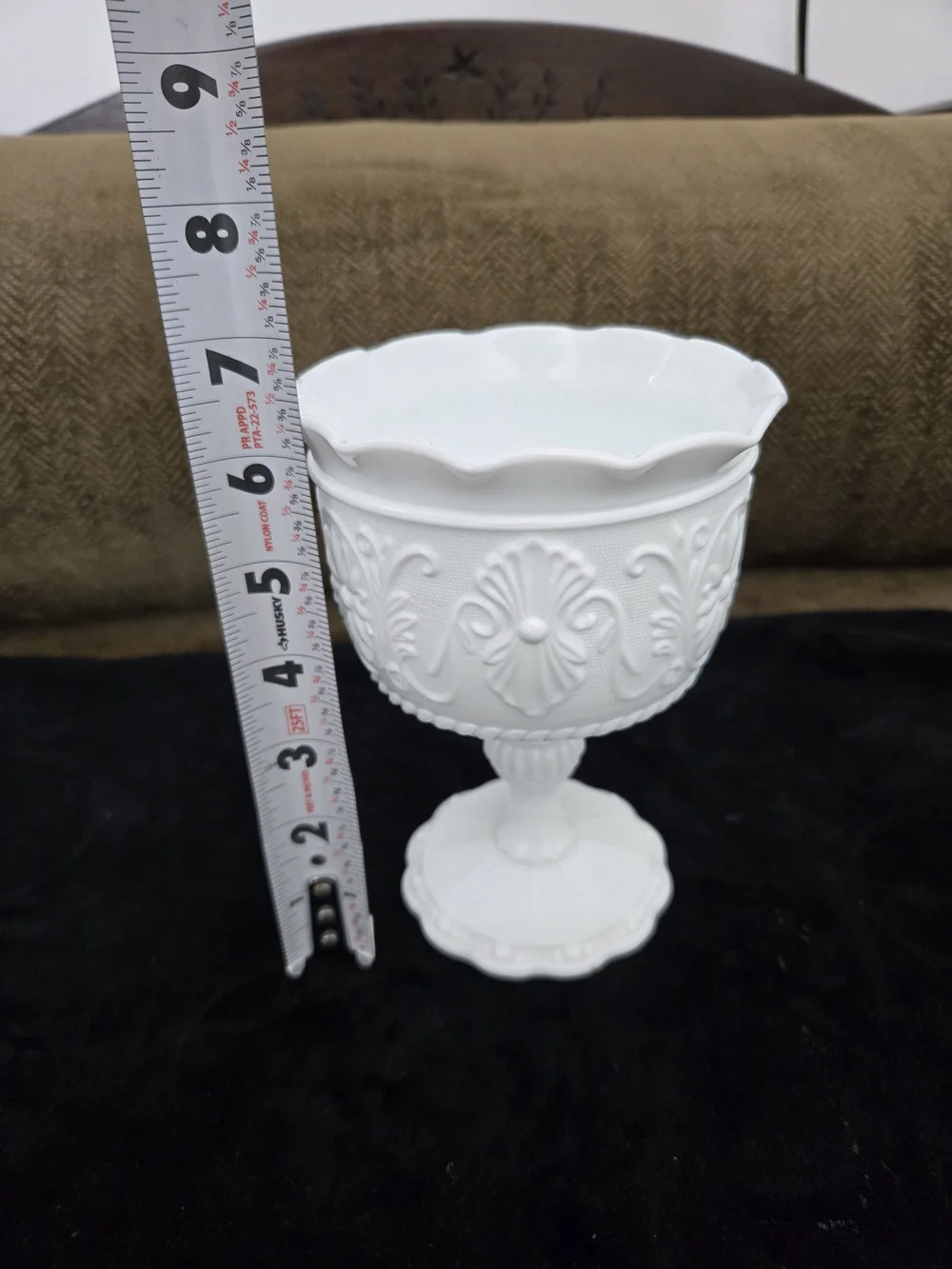 Vintage Indiana Milk Glass Pedestal Compote - Home Accents